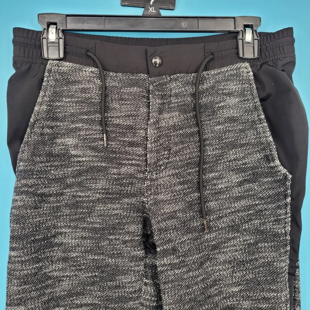 Alexander Wang Jogger Pants Womens XS Black White Marl Athleisure Knit Tapered